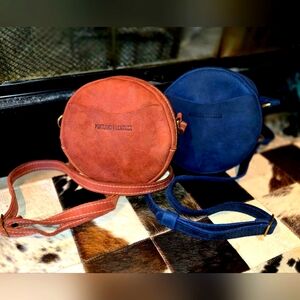 Portland Leather Round Crossbody Bags